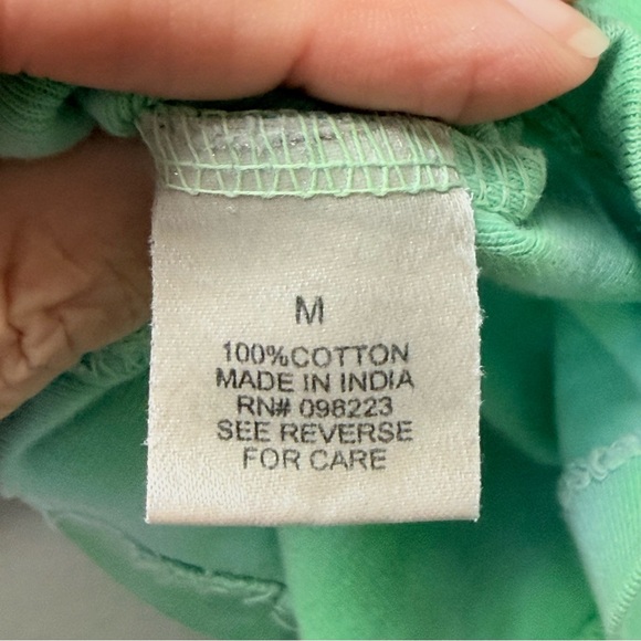 BCG Green V Neck Athletic Tee Medium Cotton Casual Active Top Shirt - Picture 4 of 6